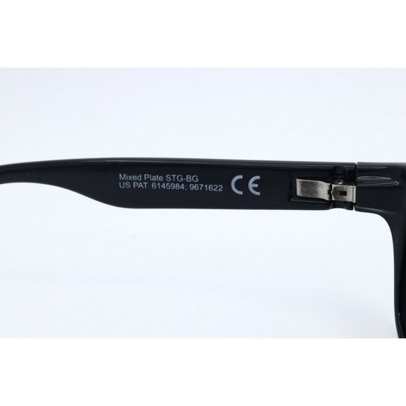 Maui Jim Mixed Plate MJ 721-02 Square Black Sunglasses Neutral Grey Polarized - Picture 4 of 6